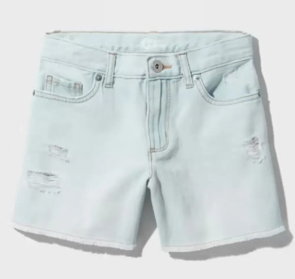 NWT Sugar & Jade Tween Girls High Rise Denim Mom Shorts - bleecker wash Size 12